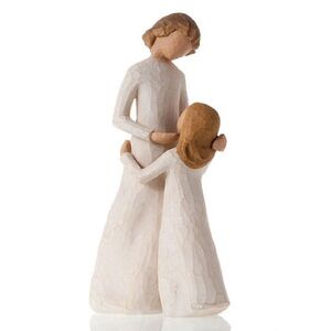 Willow Tree mother daughter Embrace Figurine - Cream and Tan
